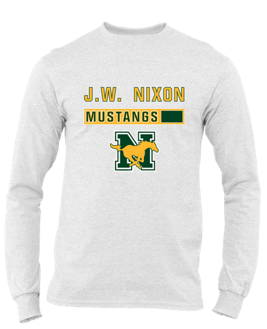 JW Nixon Mustangs Mascot #7 Men's Premium LS T-Shirt