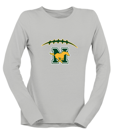 JW Nixon Mustangs Football #2 Women's Premium LS T-Shirt