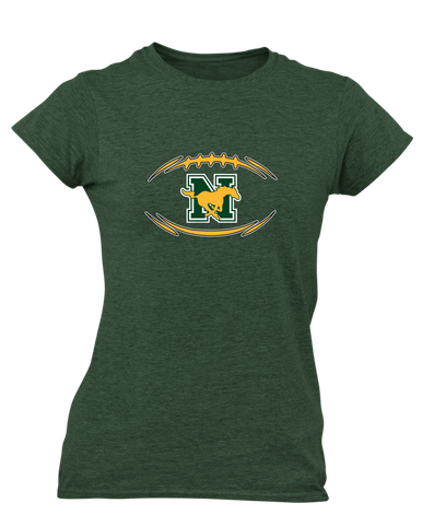 JW Nixon Mustangs Football #3 Women's SS T-Shirt