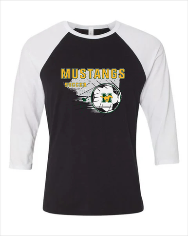 JW Nixon Mustangs Soccer #2 Men's Baseball T-Shirt