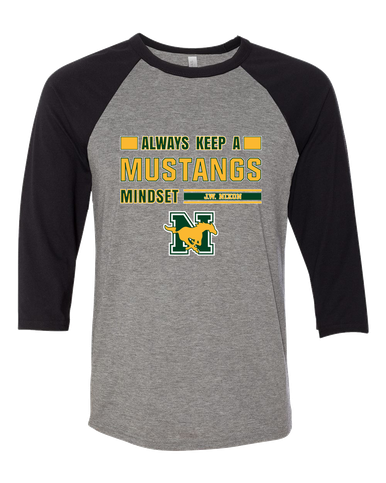 JW Nixon Mustangs Mindset Women's Baseball T-Shirt