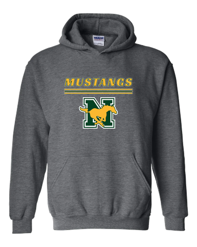 JW Nixon Mustangs Mascot #8 Men's Hoodie