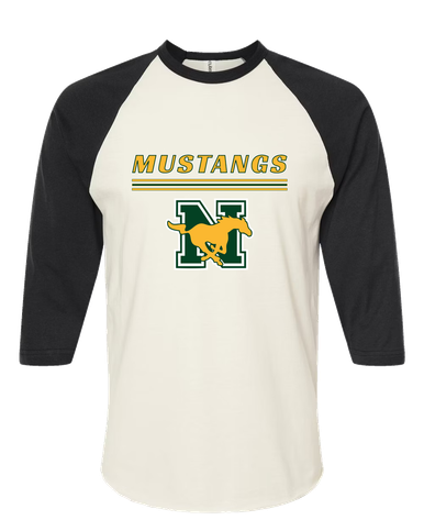 JW Nixon Mustangs Mascot #8 Men's Baseball T-Shirt