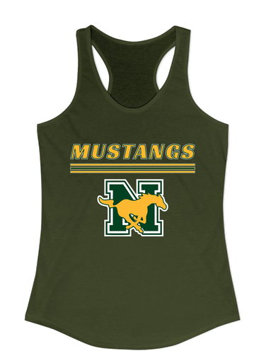 JW Nixon Mustangs Mascot #8 Women's Tank Top