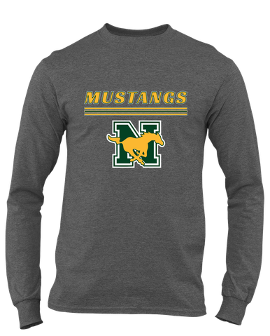 JW Nixon Mustangs Mascot #8 Men's LS T-Shirt