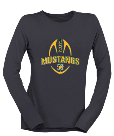 JW Nixon Mustangs Football #5 Women's LS T-Shirt