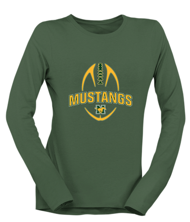 JW Nixon Mustangs Football #5 Women's Premium LS T-Shirt