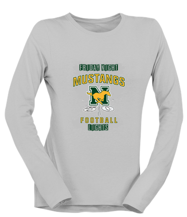 JW Nixon Mustangs Football #6 Women's LS T-Shirt