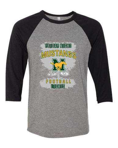 JW Nixon Mustangs Football #6 Women's Baseball T-Shirt