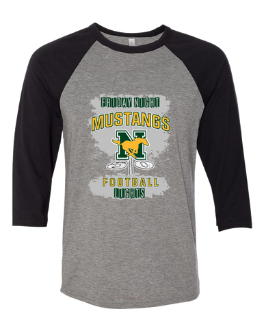 JW Nixon Mustangs Football #6 Men's Baseball T-Shirt