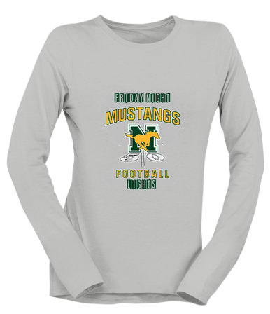 JW Nixon Mustangs Football #6 Women's Premium LS T-Shirt