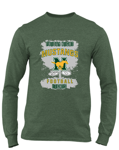 JW Nixon Mustangs Football #6 Men's LS T-Shirt