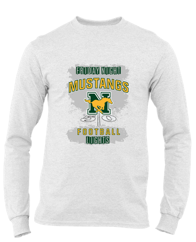JW Nixon Mustangs Football #6 Men's Premium LS T-Shirt