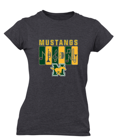 JW Nixon Mustangs Band # 2 Women's Premium SS T-Shirt