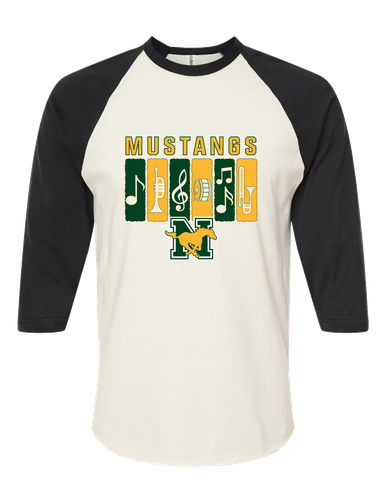 JW Nixon Mustangs Band # 2 Men's Baseball T-Shirt