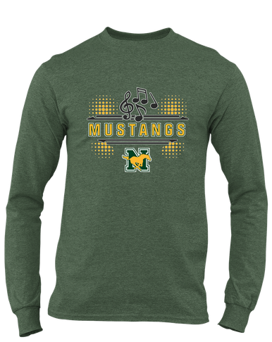 JW Nixon Mustangs Band # 3 Men's LS T-Shirt