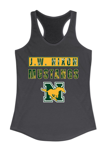 JW Nixon Mustangs Mascot #9 Women's Tank Top