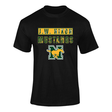 JW Nixon Mustangs Mascot #9 Men's SS T-Shirt