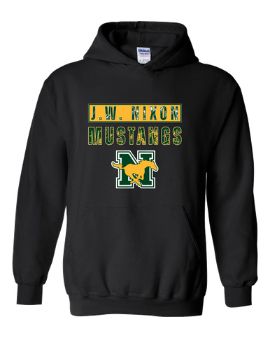 JW Nixon Mustangs Mascot #9 Men's Hoodie