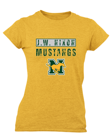 JW Nixon Mustangs Mascot #9 Women's Premium SS T-Shirt