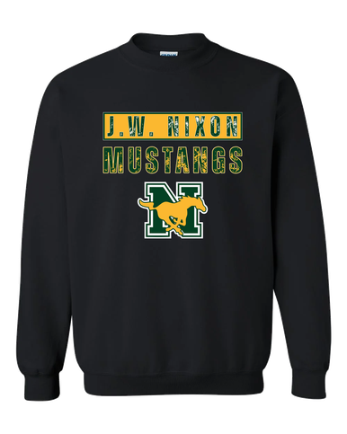 JW Nixon Mustangs Mascot #9 Men's Sweatshirt