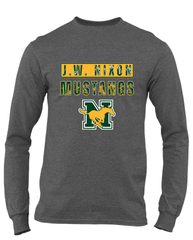 JW Nixon Mustangs Mascot #9 Men's Premium LS T-Shirt