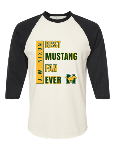 JW Nixon Mustangs Best Mustang Fan Men's Baseball T-Shirt