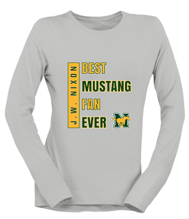 JW Nixon Mustangs Best Mustang Fan Women's Premium LS T-Shirt
