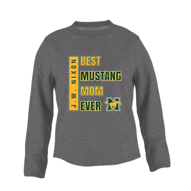 JW Nixon Mustangs Best Mustang Mom Women's Sweatshirt