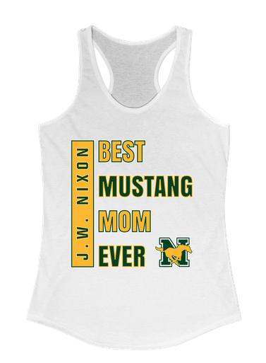 JW Nixon Mustangs Best Mustang Mom Women's Tank Top