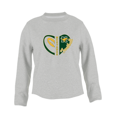 JW Nixon Mustangs Heart Football Women's Sweatshirt