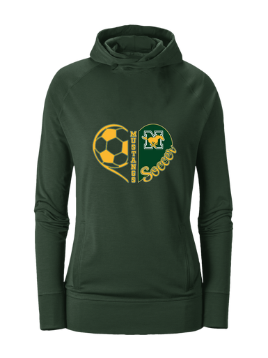 JW Nixon Mustangs Heart Soccer Women's Hoodie