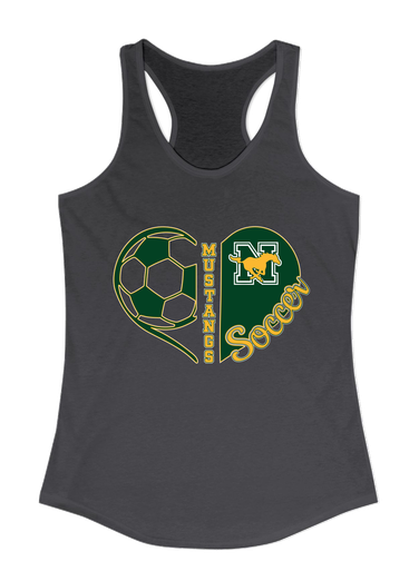 JW Nixon Mustangs Heart Soccer Women's Tank Top