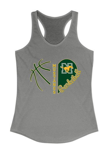 JW Nixon Mustangs Heart Basketball Women's Tank Top