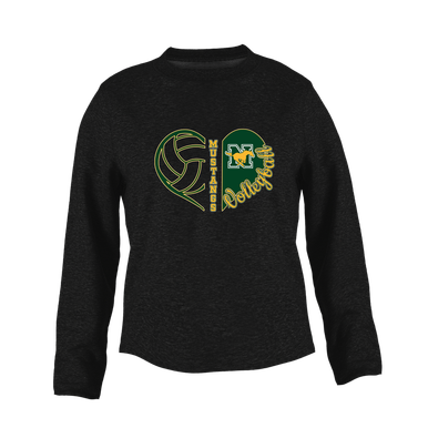 JW Nixon Mustangs Heart Volleyball Women's Sweatshirt