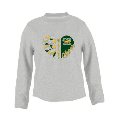 JW Nixon Mustangs Heart Cheer Women's Sweatshirt
