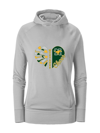 JW Nixon Mustangs Heart Cheer Women's Hoodie