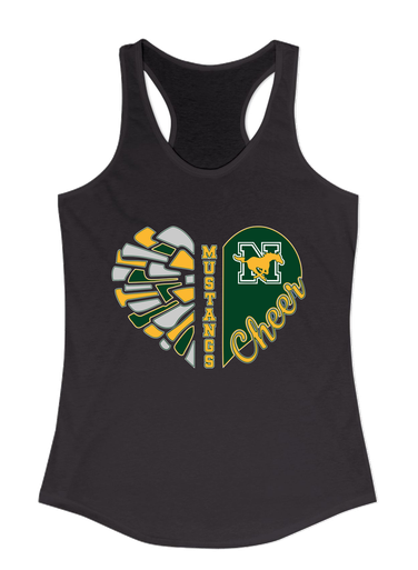 JW Nixon Mustangs Heart Cheer Women's Tank Top