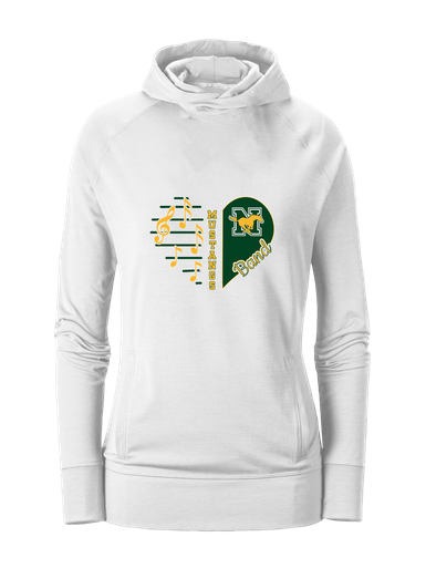 JW Nixon Mustangs Heart Band Women's Hoodie