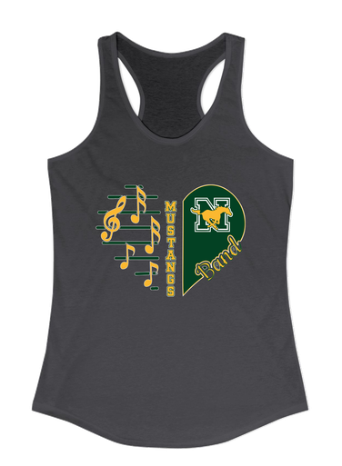 JW Nixon Mustangs Heart Band Women's Tank Top