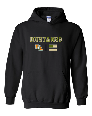 East Lincoln Mustangs Camo Flag Men's Hoodie