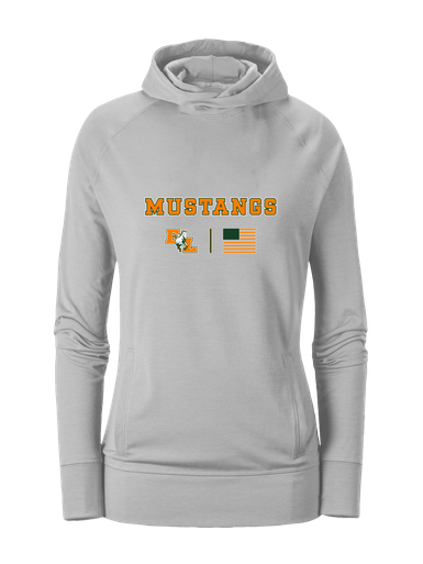 East Lincoln Mustangs Team Colors Flag Women's Hoodie