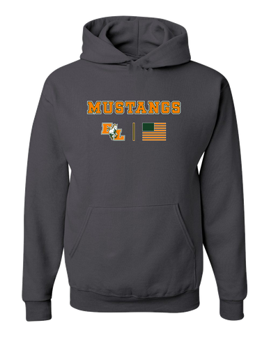 East Lincoln Mustangs Team Colors Flag Men's Premium Hoodie