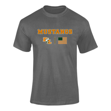 East Lincoln Mustangs Team Colors Flag Men's SS T-Shirt