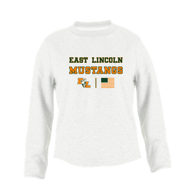 East Lincoln Mustangs Spirit Flag Women's Sweatshirt