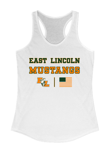 East Lincoln Mustangs Spirit Flag Women's Tank Top