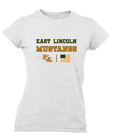 East Lincoln Mustangs Spirit Flag Women's SS T-Shirt