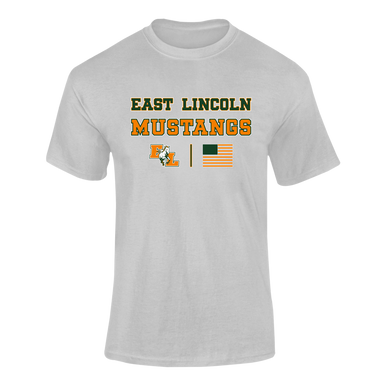 East Lincoln Mustangs Spirit Flag Men's Premium SS T-Shirt
