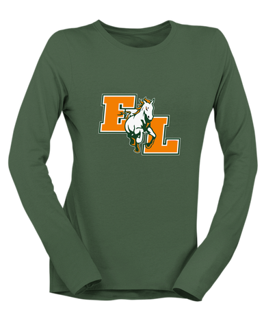 East Lincoln Mustangs Mascot #1 Women's Premium LS T-Shirt
