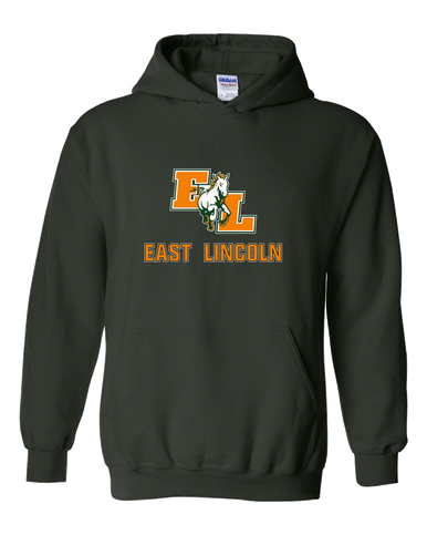 East Lincoln Mustangs Mascot #2 Men's Hoodie